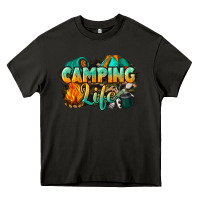 Asphalt camping life Heavy Core Tee - NancyCooperArtShop