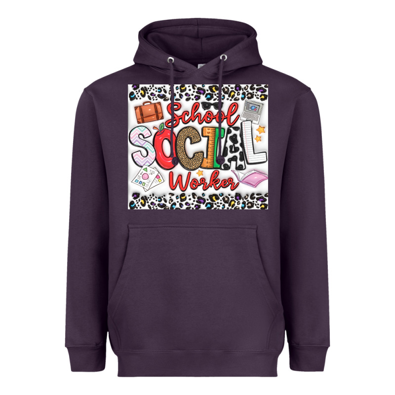 School Social Worker Heavyweight Hoodie by CowhideDigitalArt | Teevron