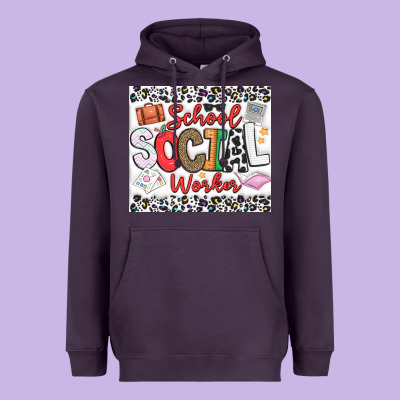 School Social Worker Heavyweight Hoodie Designed By Cowhidedigitalart