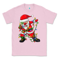 Bubblegum Pink Dabbing Santa Christmas Tree Lights Classic Tee - tuanDangUi