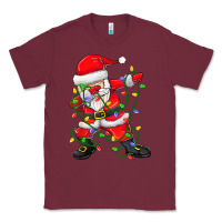 Burgundy Dabbing Santa Christmas Tree Lights Classic Tee - tuanDangUi