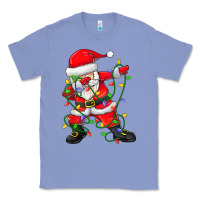 Colony Blue Dabbing Santa Christmas Tree Lights Classic Tee - tuanDangUi