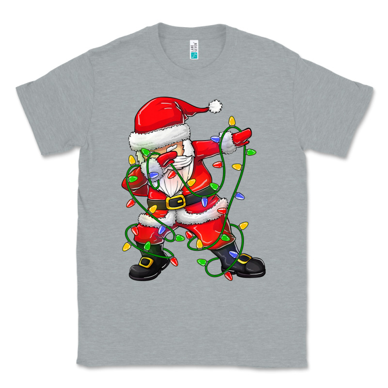 Dabbing Santa Christmas Tree Lights Classic Tee by tuanDangUi | Teevron