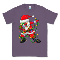 Lavender Dabbing Santa Christmas Tree Lights Classic Tee - tuanDangUi