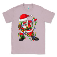 Lilac Dabbing Santa Christmas Tree Lights Classic Tee - tuanDangUi