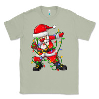 Matcha Dabbing Santa Christmas Tree Lights Classic Tee - tuanDangUi