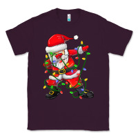 Plum Dabbing Santa Christmas Tree Lights Classic Tee - tuanDangUi