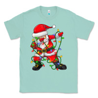 Seafoam Dabbing Santa Christmas Tree Lights Classic Tee - tuanDangUi