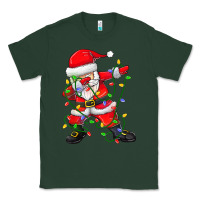 Sports Green Dabbing Santa Christmas Tree Lights Classic Tee - tuanDangUi