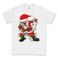 White Dabbing Santa Christmas Tree Lights Classic Tee - tuanDangUi