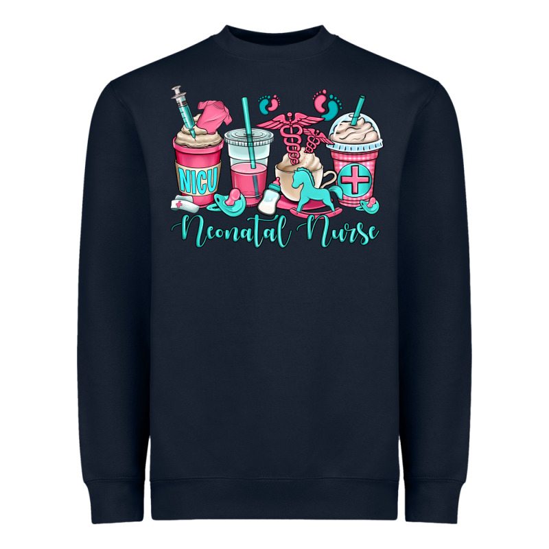 Nicu Neonatal Nurse Coffee Cups Heavyweight Sweatshirt by OliviaCreatesArt | Teevron