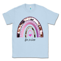 Dusty Blue Valentines Day Rainbow, Valentines Day Rainbow Cowhide, Classic Tee - Bettercallsaul