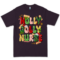 Plum holly jolly nurse Premium Tee - MaliasSmallBusiness