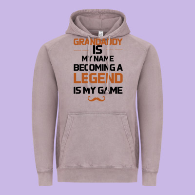 Grandaddy Is My Name Becoming A Legend Is My Game Vintage Hoodie Designed By Bettercallsaul