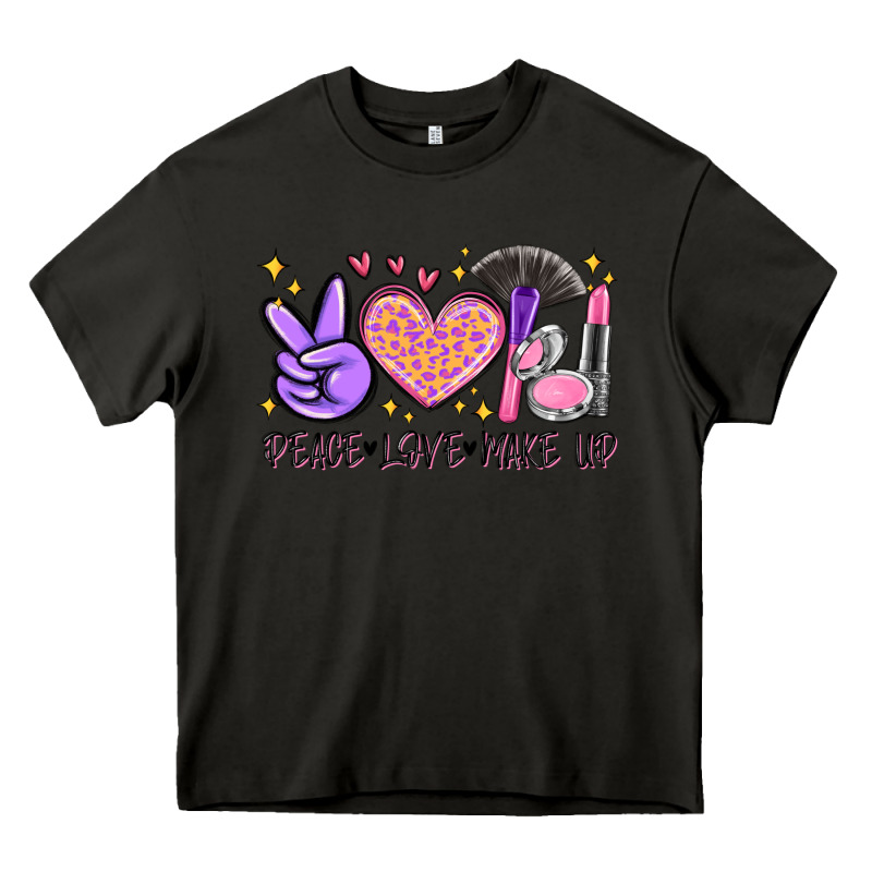 Peace Love Make Up Heavy Core Tee by MaliasSmallBusiness | Teevron