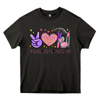 Asphalt peace love make up Heavy Core Tee - MaliasSmallBusiness