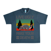 Midnight Navy Lıve Ugly Fake Your Death Urban Heavy Tee - Bettercallsaul