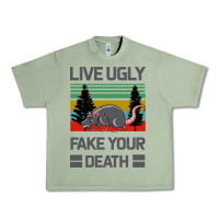 Oil Green Lıve Ugly Fake Your Death Urban Heavy Tee - Bettercallsaul