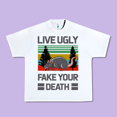 Lıve Ugly Fake Your Death Urban Heavy Tee Designed By Bettercallsaul