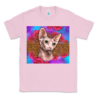 Bubblegum Pink purple glitter roses sphynx cat Classic Tee - LillyAllenDesigns