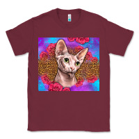 Burgundy purple glitter roses sphynx cat Classic Tee - LillyAllenDesigns