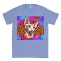 Colony Blue purple glitter roses sphynx cat Classic Tee - LillyAllenDesigns