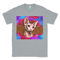 Heather Grey purple glitter roses sphynx cat Classic Tee - LillyAllenDesigns