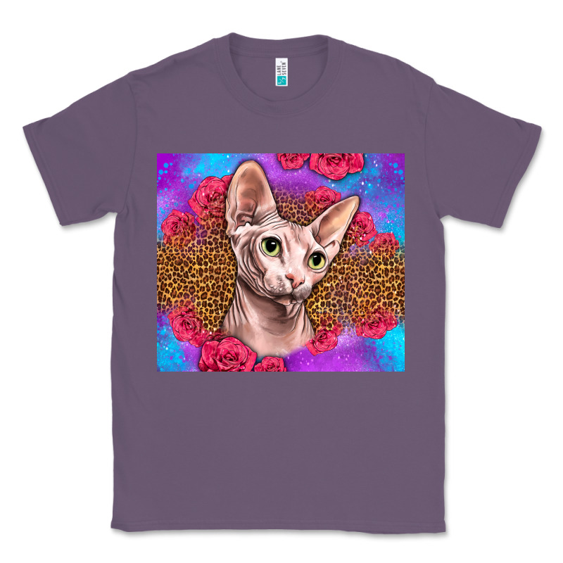 Purple Glitter Roses Sphynx Cat Classic Tee by LillyAllenDesigns | Teevron