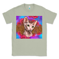 Matcha purple glitter roses sphynx cat Classic Tee - LillyAllenDesigns