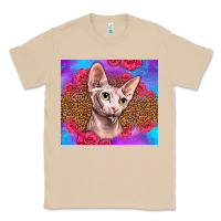Mushroom purple glitter roses sphynx cat Classic Tee - LillyAllenDesigns