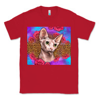 Red purple glitter roses sphynx cat Classic Tee - LillyAllenDesigns