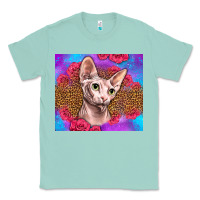 Seafoam purple glitter roses sphynx cat Classic Tee - LillyAllenDesigns
