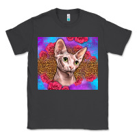 Smoke purple glitter roses sphynx cat Classic Tee - LillyAllenDesigns