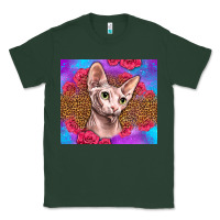 Sports Green purple glitter roses sphynx cat Classic Tee - LillyAllenDesigns