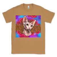 Toasted Coconut purple glitter roses sphynx cat Classic Tee - LillyAllenDesigns