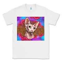 White purple glitter roses sphynx cat Classic Tee - LillyAllenDesigns