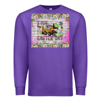 Purple I Dig Easter Day Premium Sweatshirt - CowhideDigitalArt
