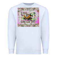 White I Dig Easter Day Premium Sweatshirt - CowhideDigitalArt