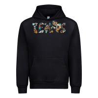 Texas Sunflower Cowhide Leopard Texas Map Urban Hoodie | Teevron