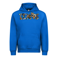 Cobalt texas sunflower cowhide leopard texas map Urban Hoodie - Artiststas
