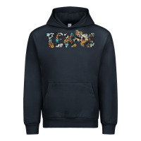 Navy texas sunflower cowhide leopard texas map Urban Hoodie - Artiststas