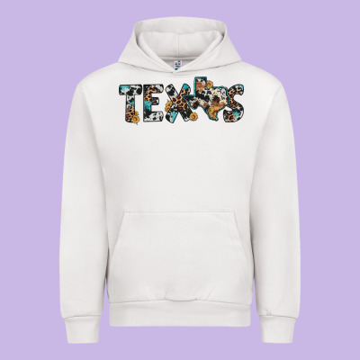 Texas Sunflower Cowhide Leopard Texas Map Urban Hoodie Designed By Artiststas
