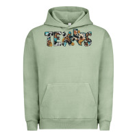 Pigment Oil Green texas sunflower cowhide leopard texas map Urban Hoodie - Artiststas