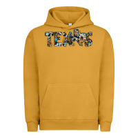Pigment Peanut Butter texas sunflower cowhide leopard texas map Urban Hoodie - Artiststas