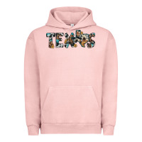 Pigment Salmon texas sunflower cowhide leopard texas map Urban Hoodie - Artiststas