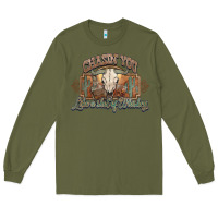 Army Green Chasin you like a shot of whiskey bull skull Long Sleeve Tee - HowdyJamesFarm