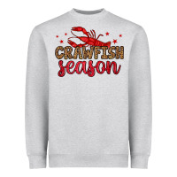 Heather Grey crawfish season Heavyweight Sweatshirt - OliviaCreatesArt