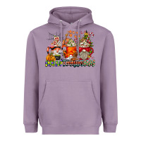 Lavender Hallothanksmas Gnome Coffee Cups Heavyweight Hoodie - CowhideDigitalArt