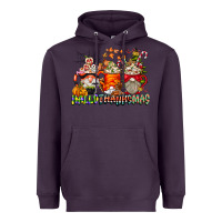 Plum Hallothanksmas Gnome Coffee Cups Heavyweight Hoodie - CowhideDigitalArt
