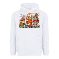 White Hallothanksmas Gnome Coffee Cups Heavyweight Hoodie - CowhideDigitalArt